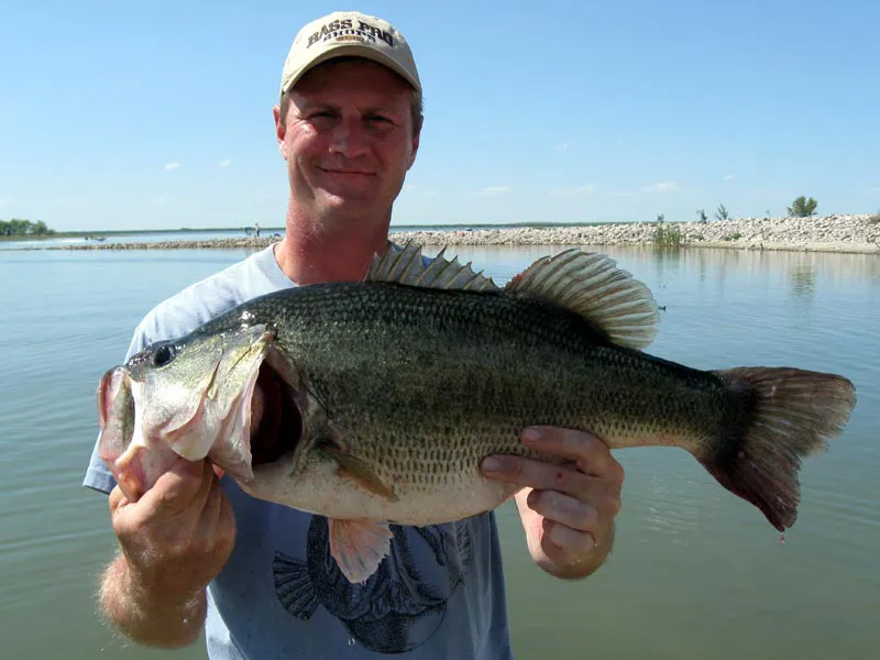 Trophy bass caught on Choke Canyon