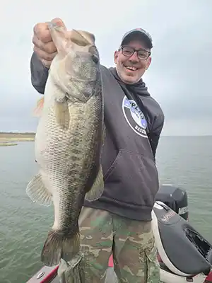 Trophy bass caught on Lake Falcon